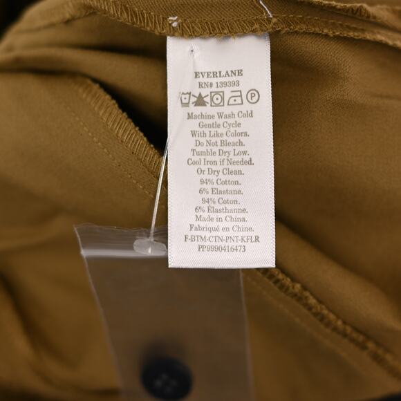 Everlane Kick Crop Work Pant, Brown/Tan, size 00, NWT - Picture 10 of 10